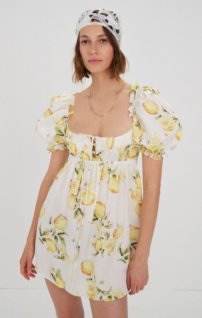 For Love & Lemons Serafina Floral Mini Dress Size Medium NWT Flirty Feminine